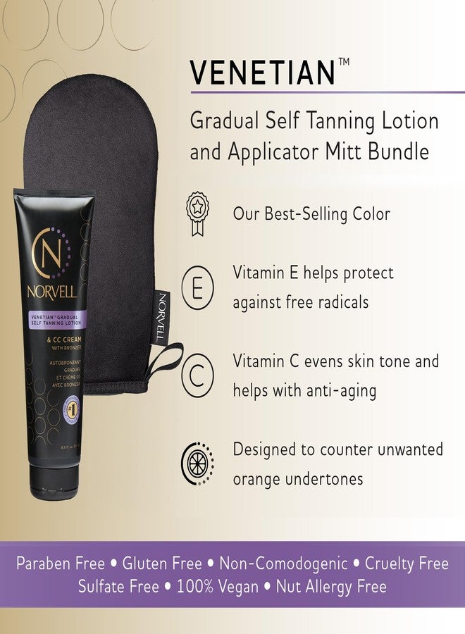 Norvell Tanning Bundle: Self Tan Extender Lotion, 8,5 fl. oz. + Streak Free Tan Applicator Mitt - Premium After Tanning Lotion Moisturizer and Washable Mitt for Flawless Results - Image 2